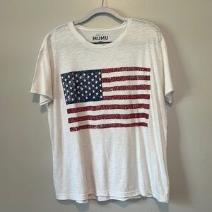 NWT! Show Me Your Mumu Cooper flag Tshirt - small